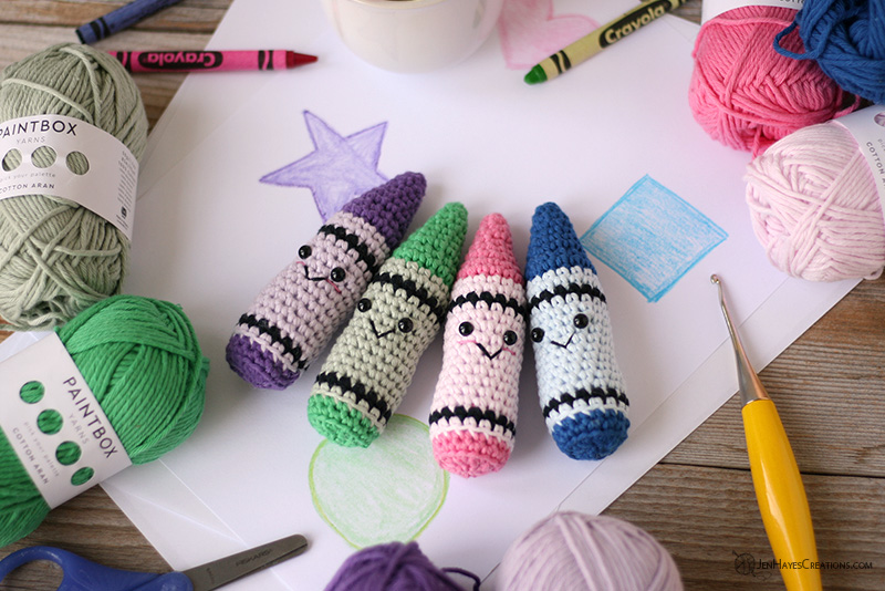 Crochet Kawaii Crayon - Jen Hayes Creations